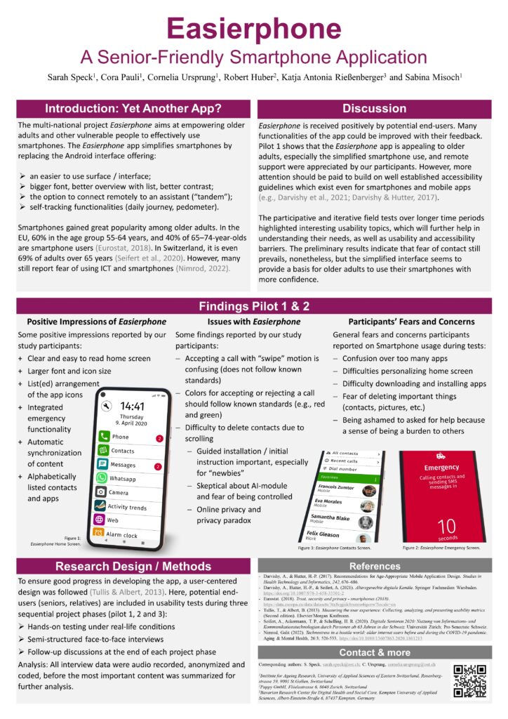 Easierphone Poster "A senior-friendly smartphone application"